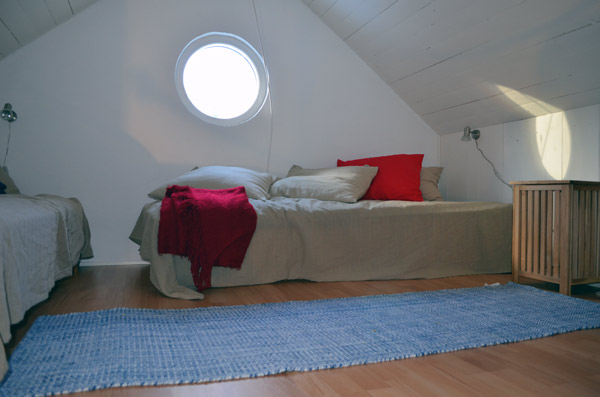 Sovloftet i stuga Lilla Steninge på Utö